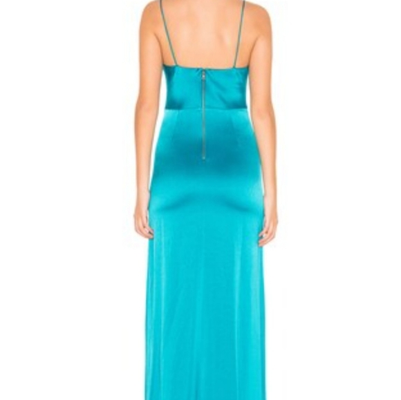 Exquisite Alice + Olivia Teal Ruched Fallon Dress NWT - Picture 4 of 5